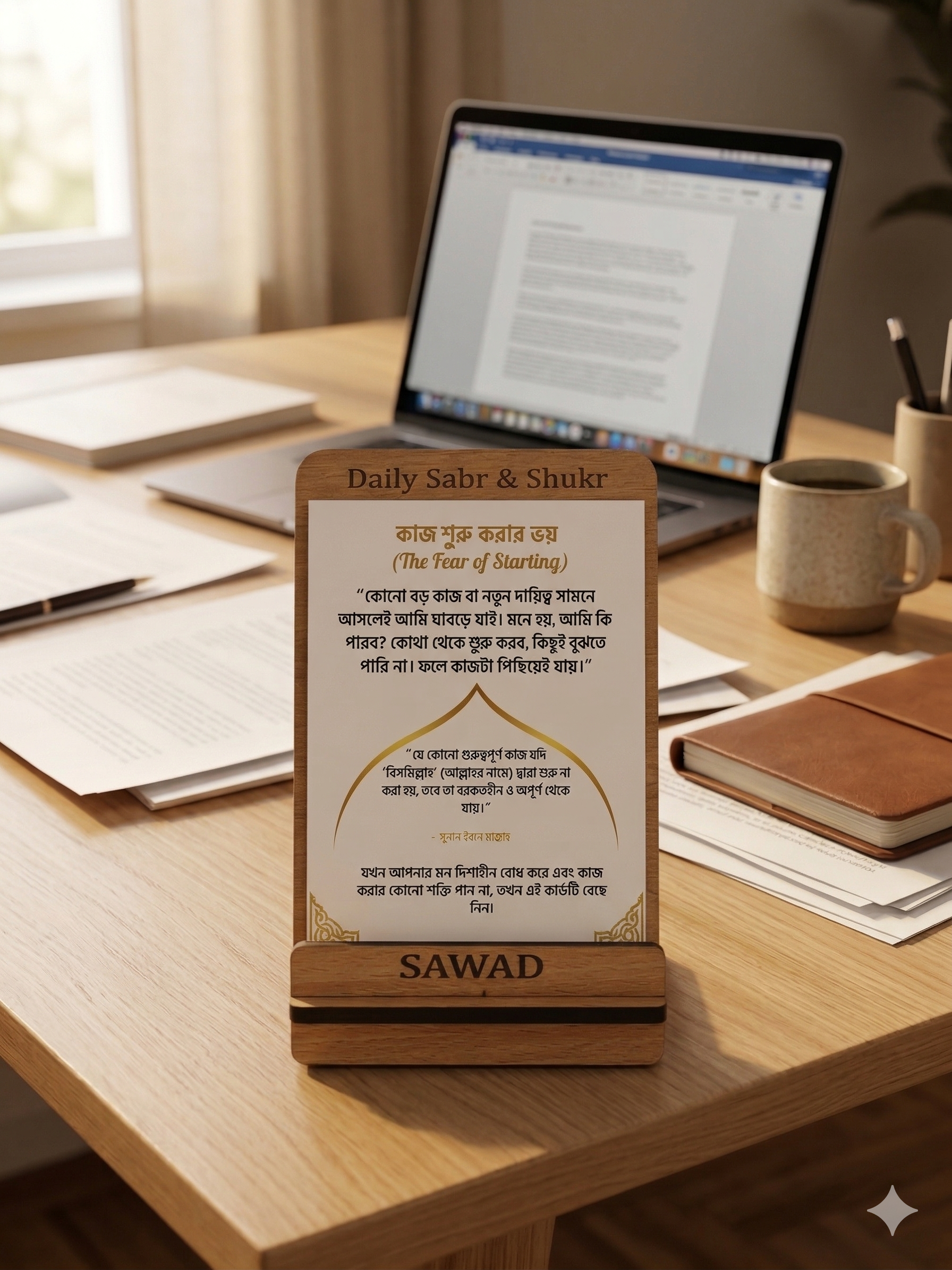 Sawad Islamic card display stand